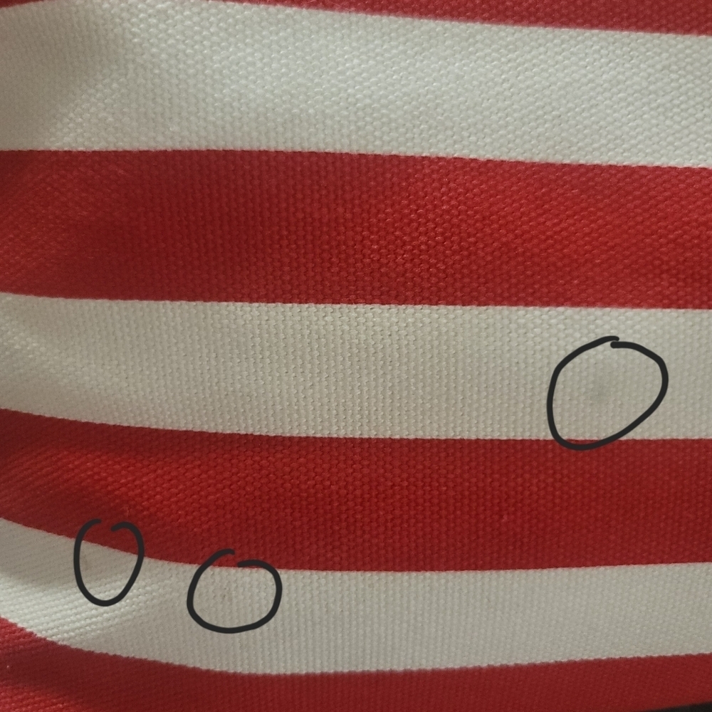 Michael Kors Canvas Red And White Striped Tote Bag, Pre-owned - Picture 10 of 11